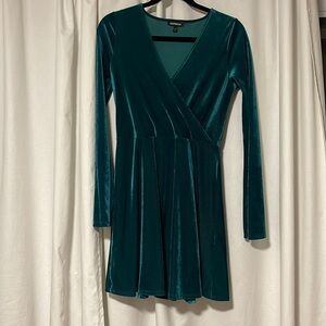 Express bell sleeve dress - velvet